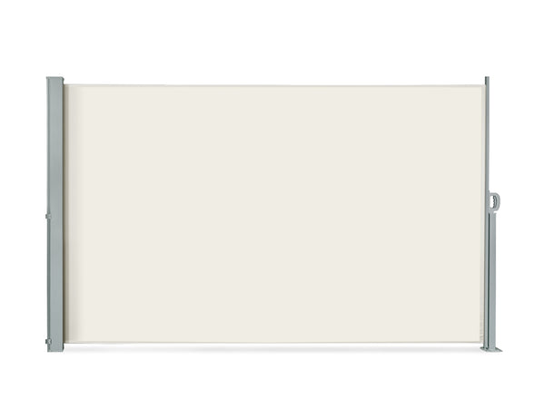 Toughout 1.6m x 3m retractable side awning screen shade in beige, perfect for creating shade in outdoor spaces.