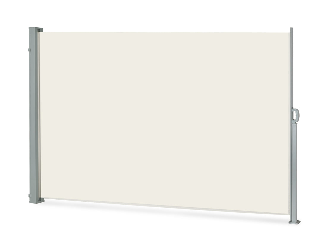Toughout 1.8m x 3m retractable side awning shade in beige color, UV and water-resistant fabric for outdoor relaxation.