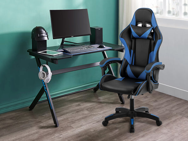 Wizards Gaming Chair - Blue + Black