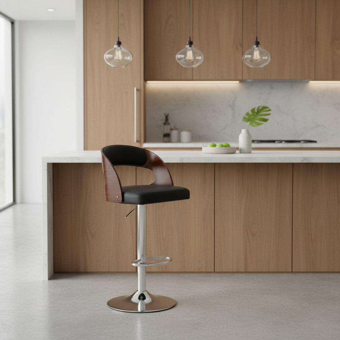 Holt Swivel Bar Stool - Black