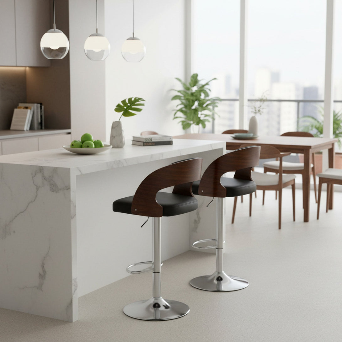 Holt Swivel Bar Stool - Black