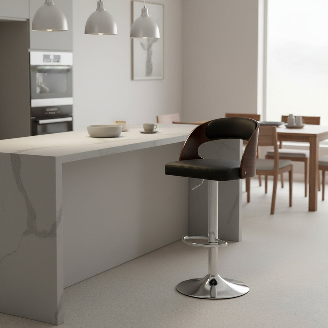 Holt Swivel Bar Stool - Black