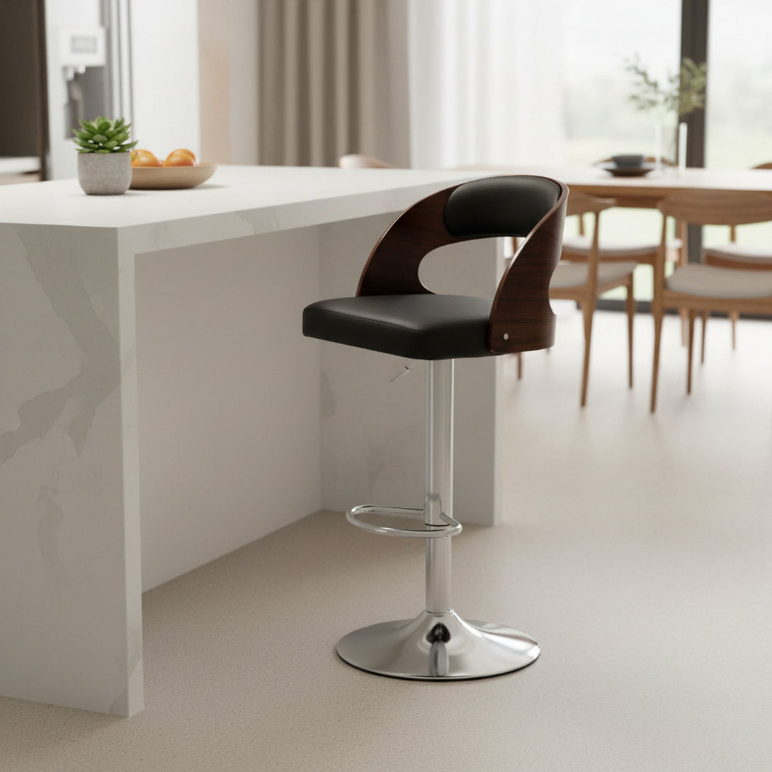 Holt Swivel Bar Stool - Black
