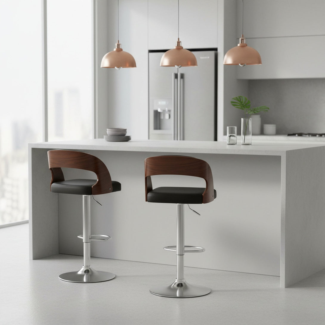 Holt Swivel Bar Stool - Black
