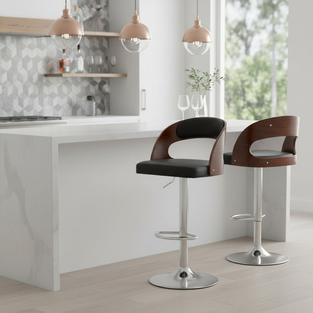 Holt Swivel Bar Stool - Black