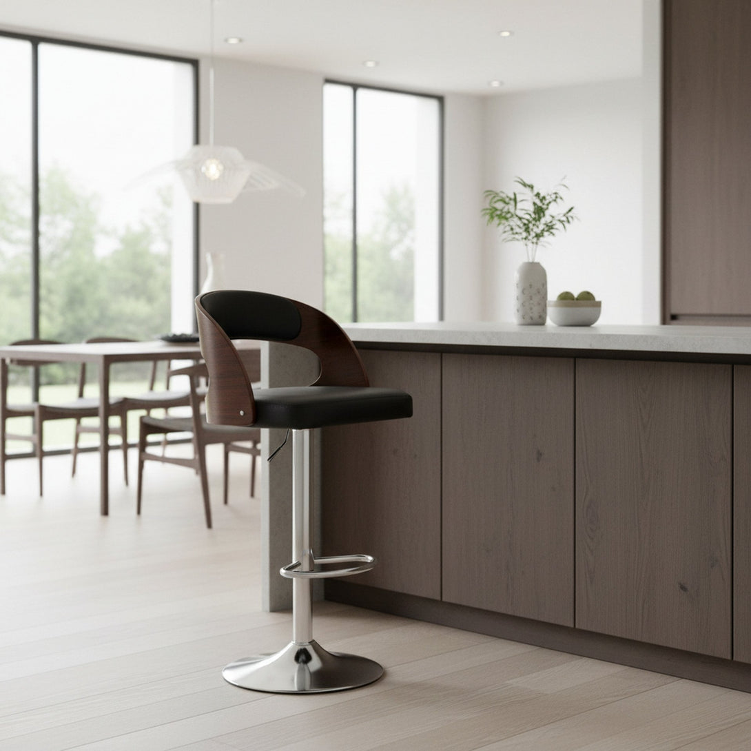 Holt Swivel Bar Stool - Black