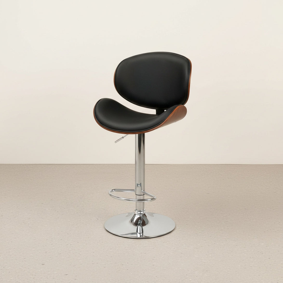 Foti Swivel Bar Stool - Black