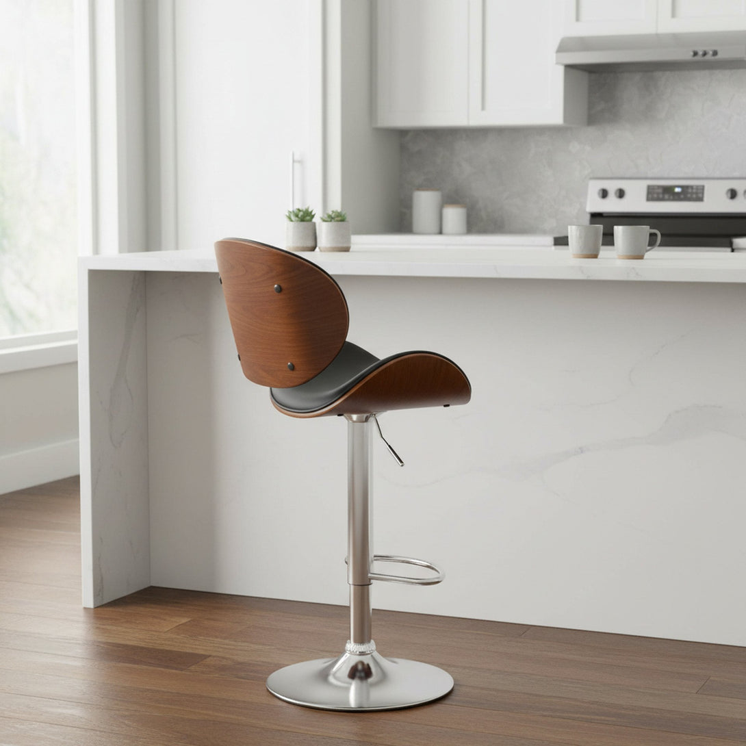 Foti Swivel Bar Stool - Black