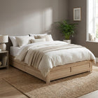 Borneo Queen Storage Bed - Oak