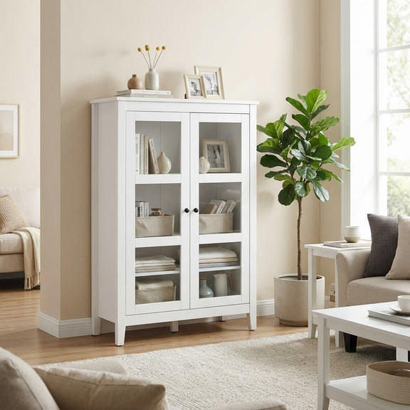 Congo Display Cabinet - Elegant White Storage – Treasurebox