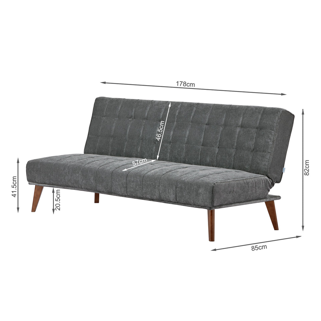 Homer 3 Seater Sofa Bed - Dark Grey