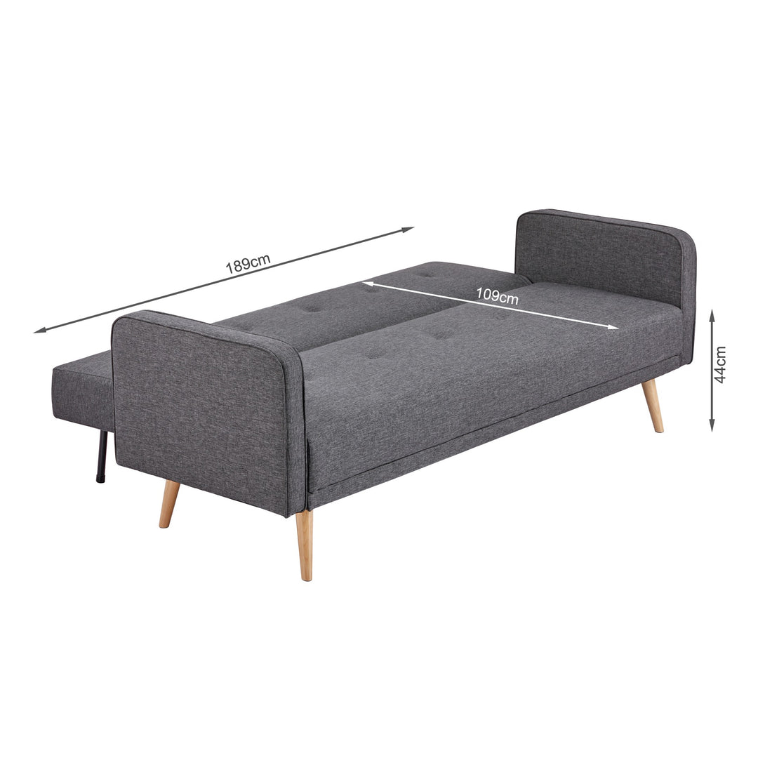 Homer 3 Seater Sofa Bed - Dark Grey