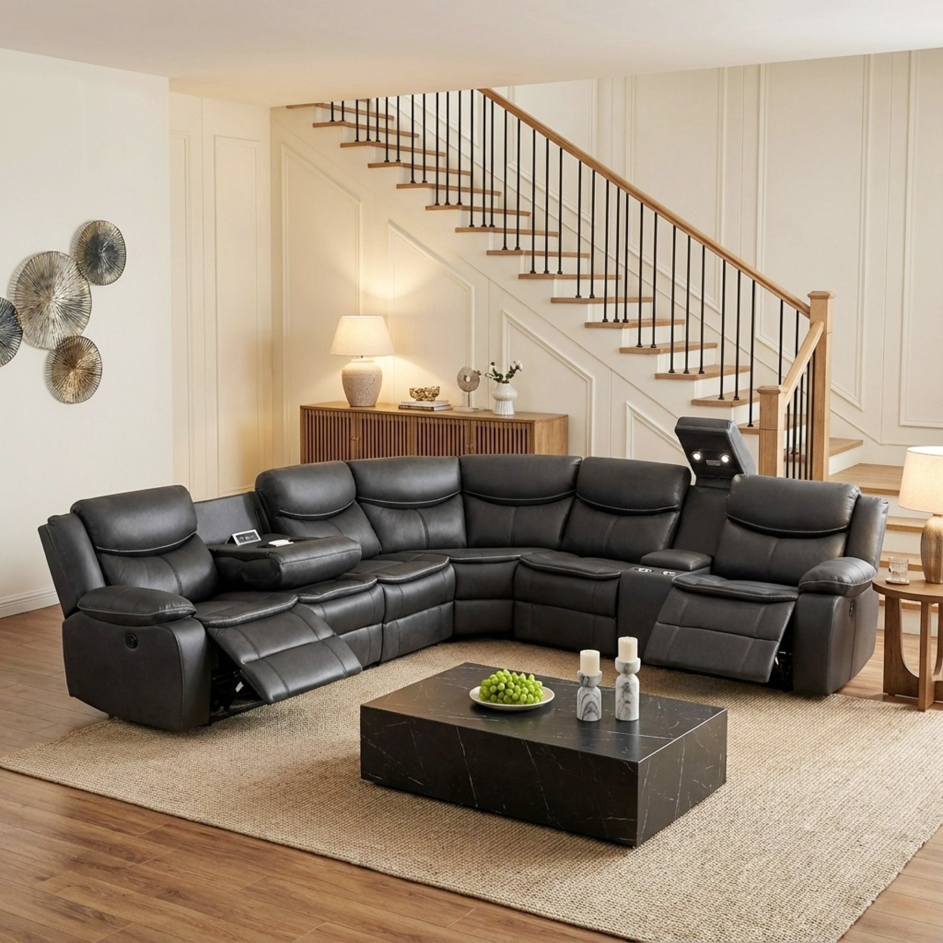 専用ページ10 Indiamart Bench Seat Leather Sofa Wooden Black Leather Sofa Set At