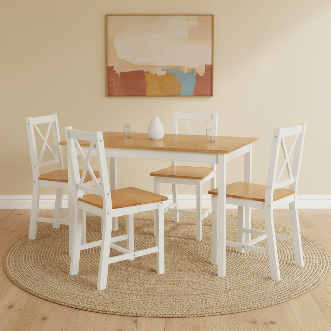 Palomo 5 Piece Dining Set - White