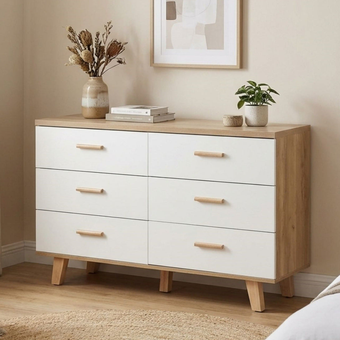 Alton Low Boy 6 Drawers - Modern Scandi Design – Treasurebox