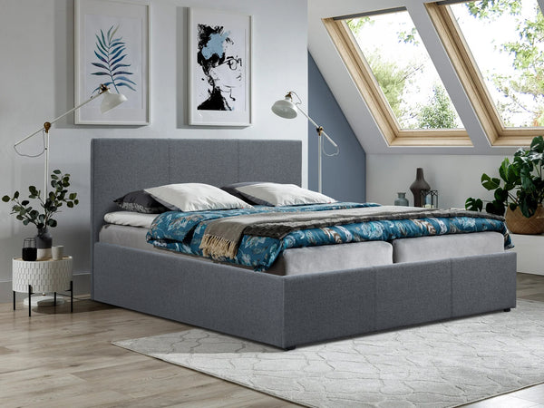 Carbine Double Gas Lift Storage Bed Frame - Dark Grey