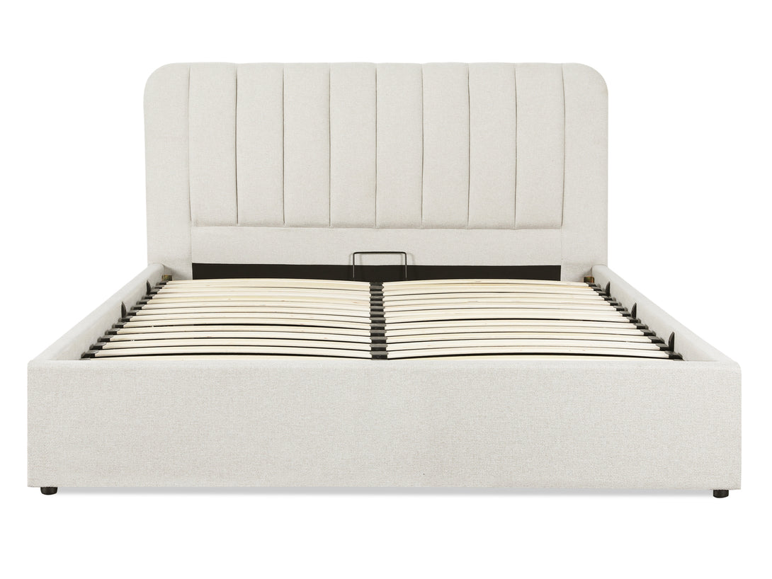 Victoria Queen Gas Lift Storage Bed Frame - Beige
