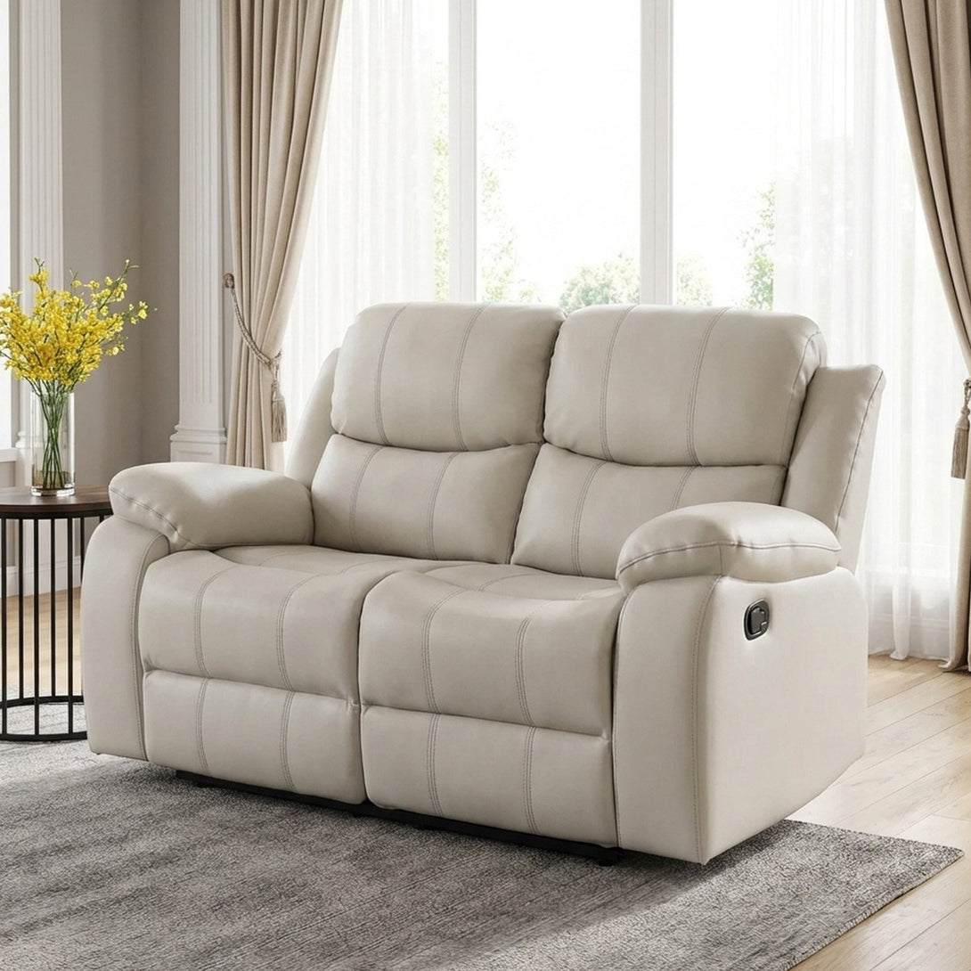 Wilson Manual 2 Seater Recliner Sofa - Beige
