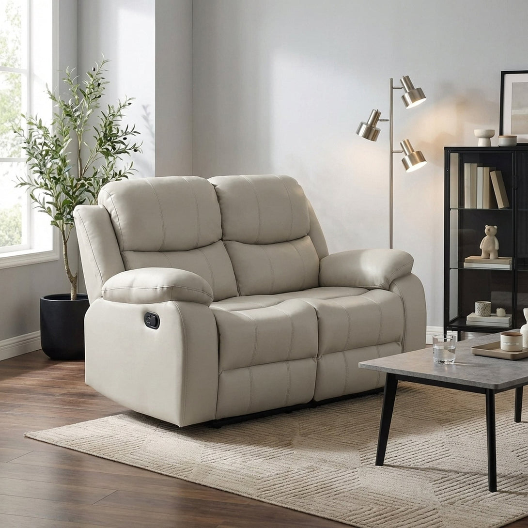 Wilson Manual 2 Seater Recliner Sofa - Beige