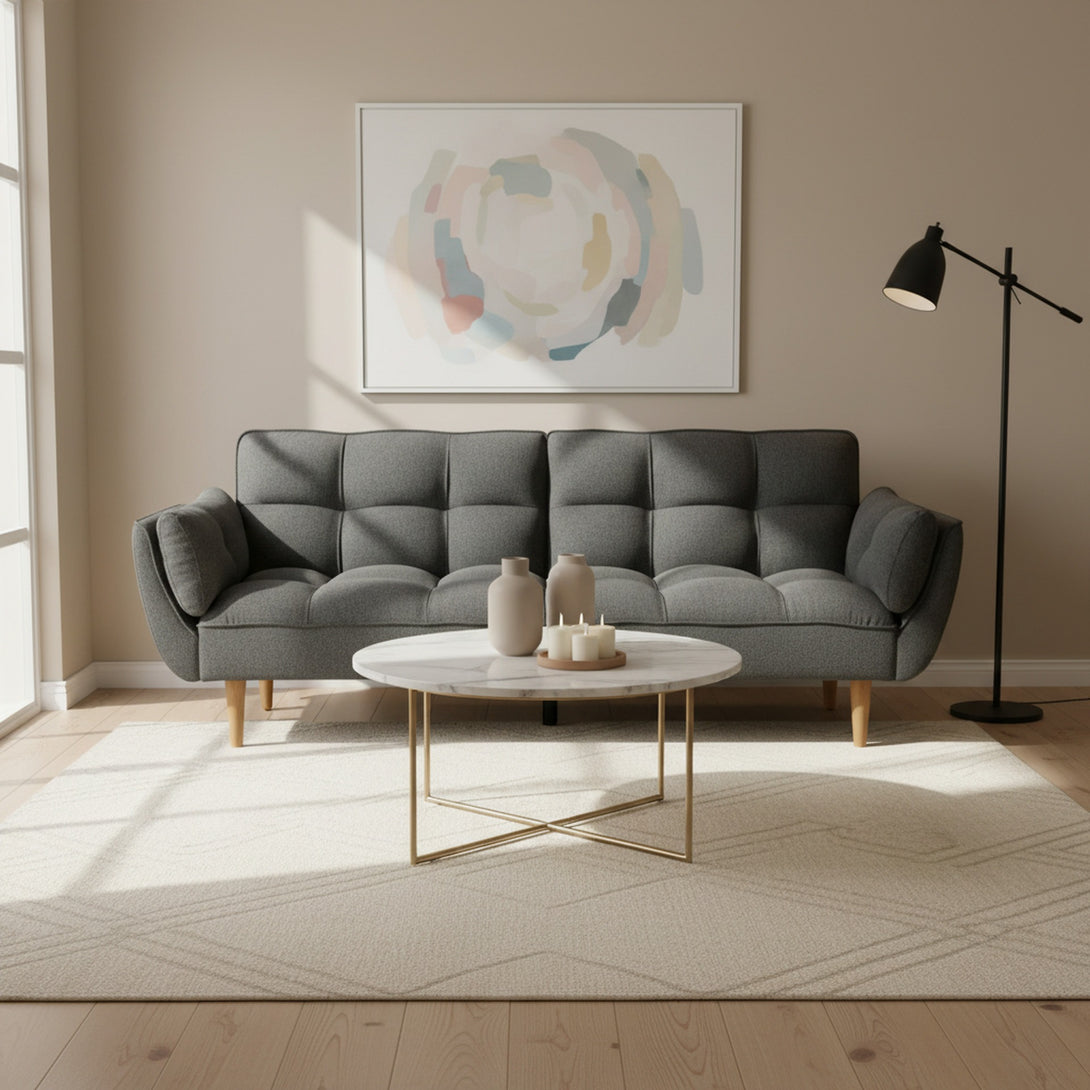 Dover 3 Seater Sofa Bed - Dark Grey