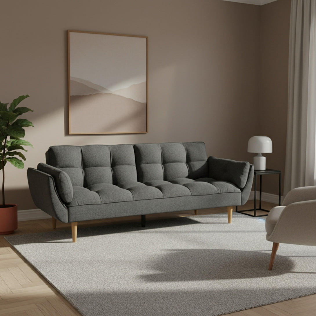 Dover 3 Seater Sofa Bed - Dark Grey