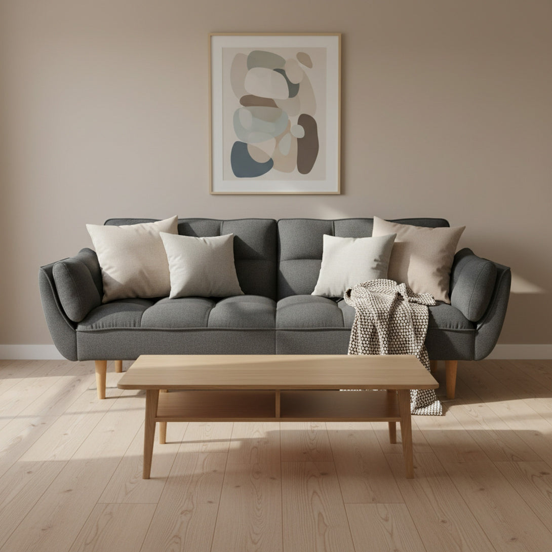 Dover 3 Seater Sofa Bed - Dark Grey