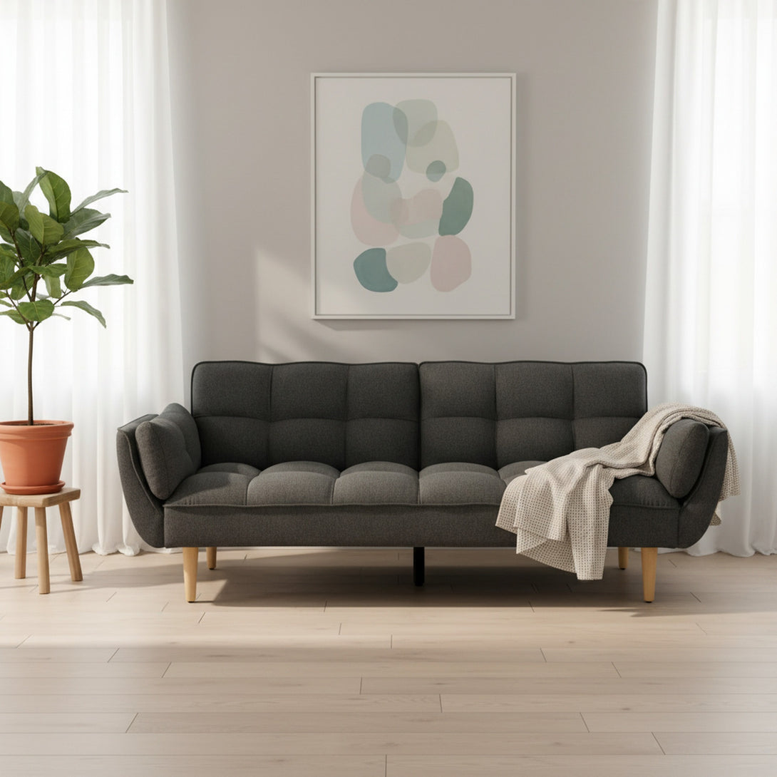 Dover 3 Seater Sofa Bed - Dark Grey