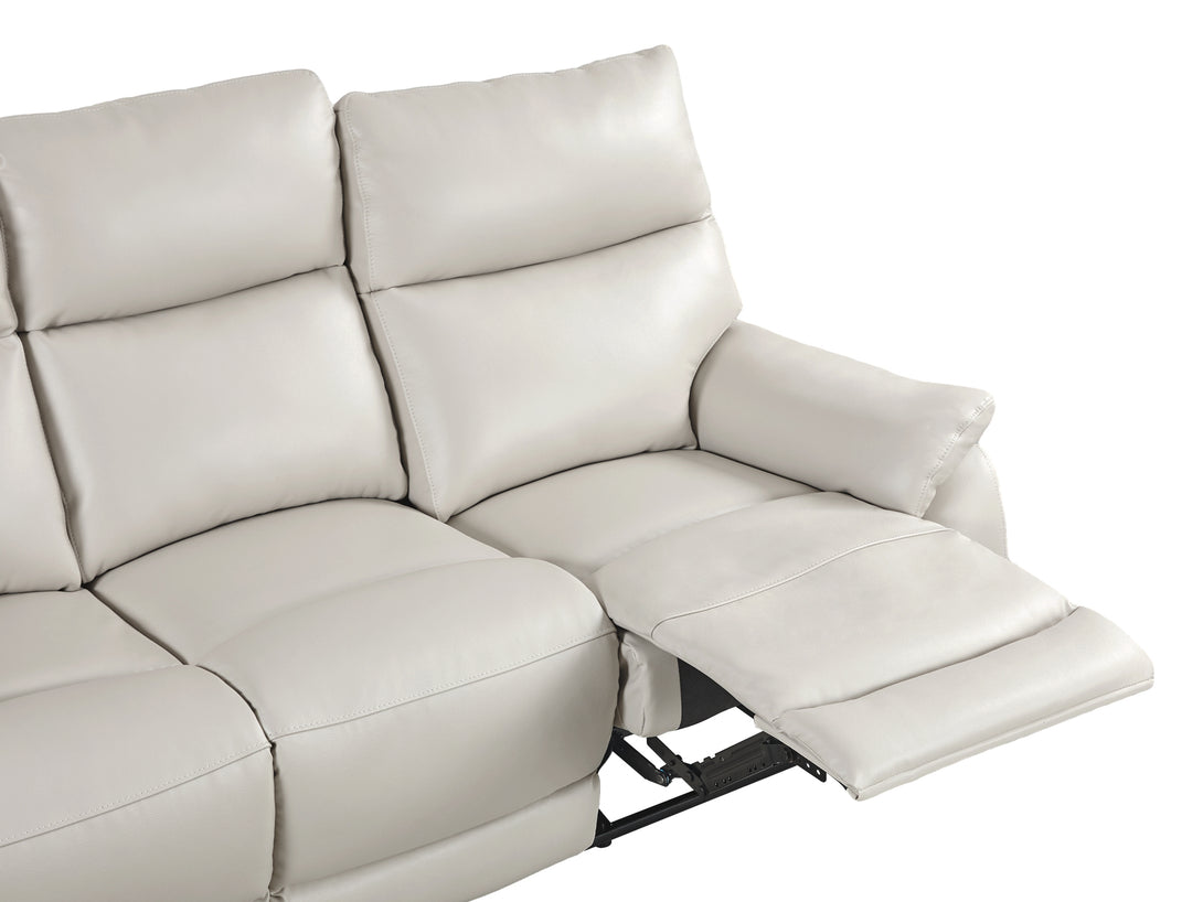 Charlton Leather 3 Seater Recliner Sofa - Beige