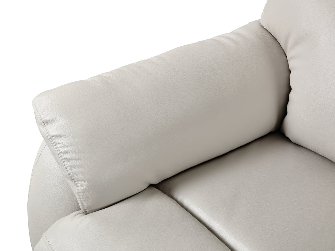 Charlton Leather 3 Seater Recliner Sofa - Beige