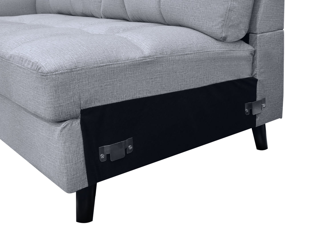 Treasurebox Parkham Corner Sofa - Light Grey