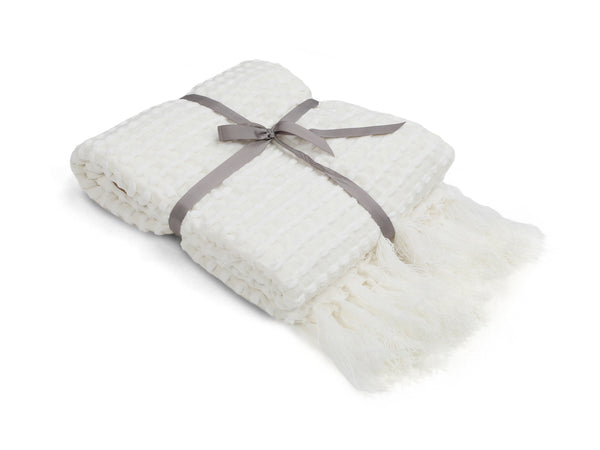 Premium Designer Throw Cream White 127x170cm