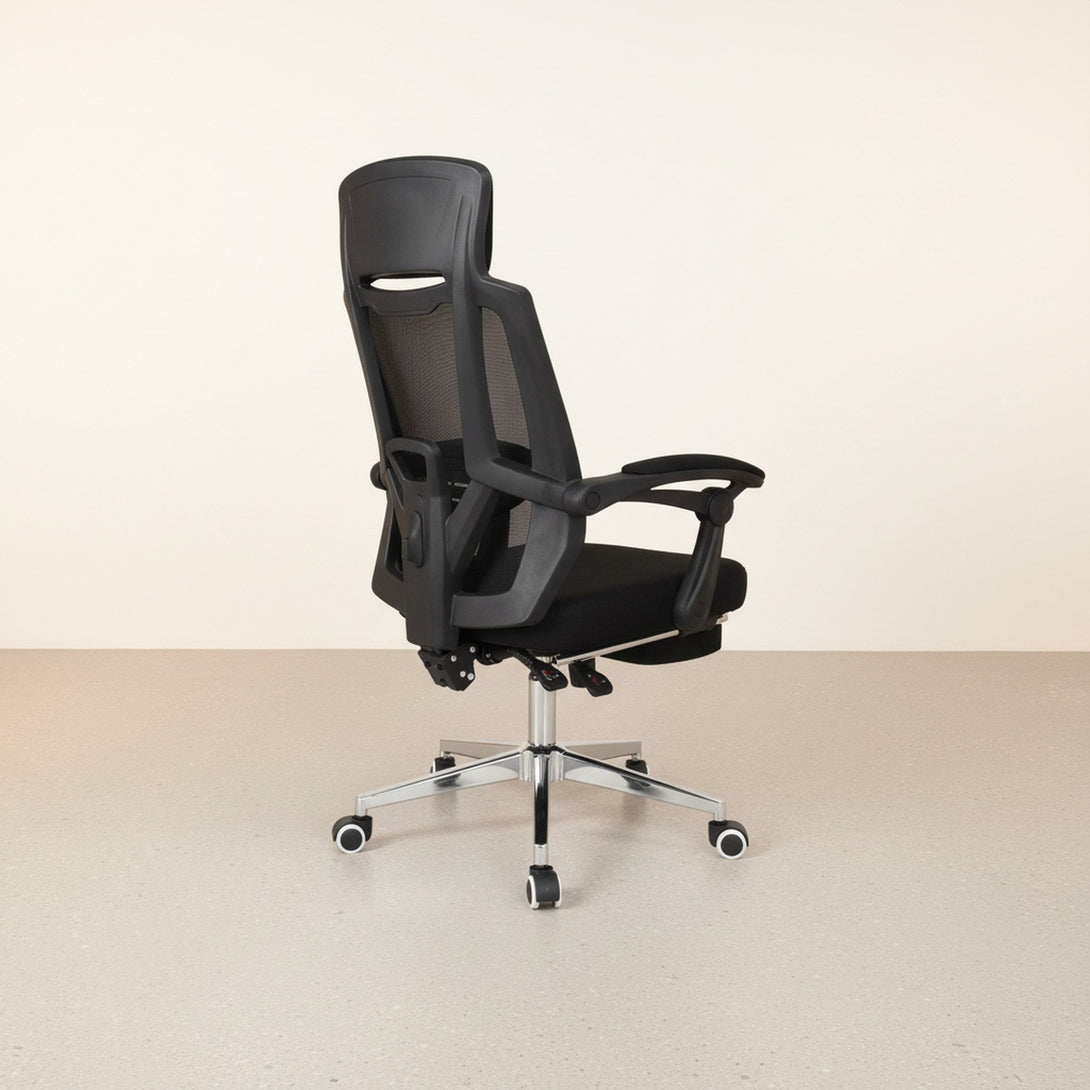 Melissa Office Chair with Footrest - Black