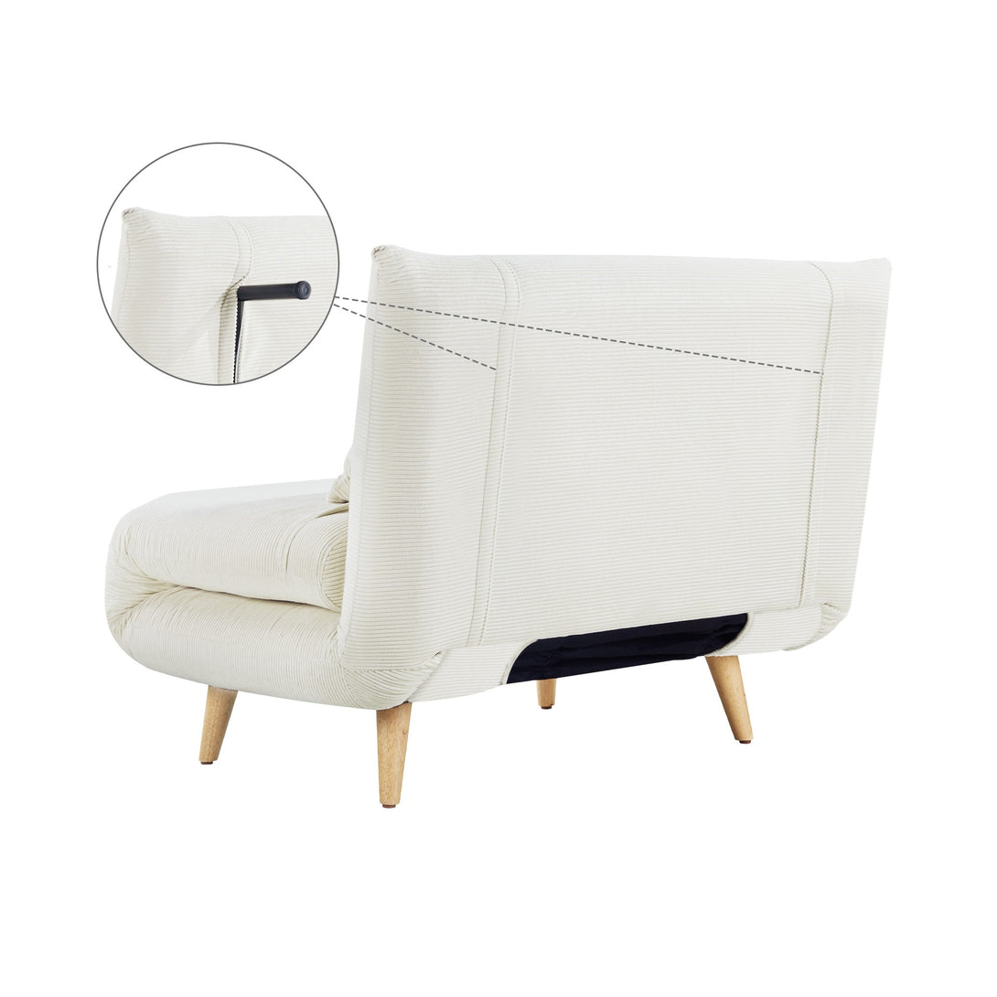 Hastings 1 Seater Fold-Out Sofa Bed - Beige
