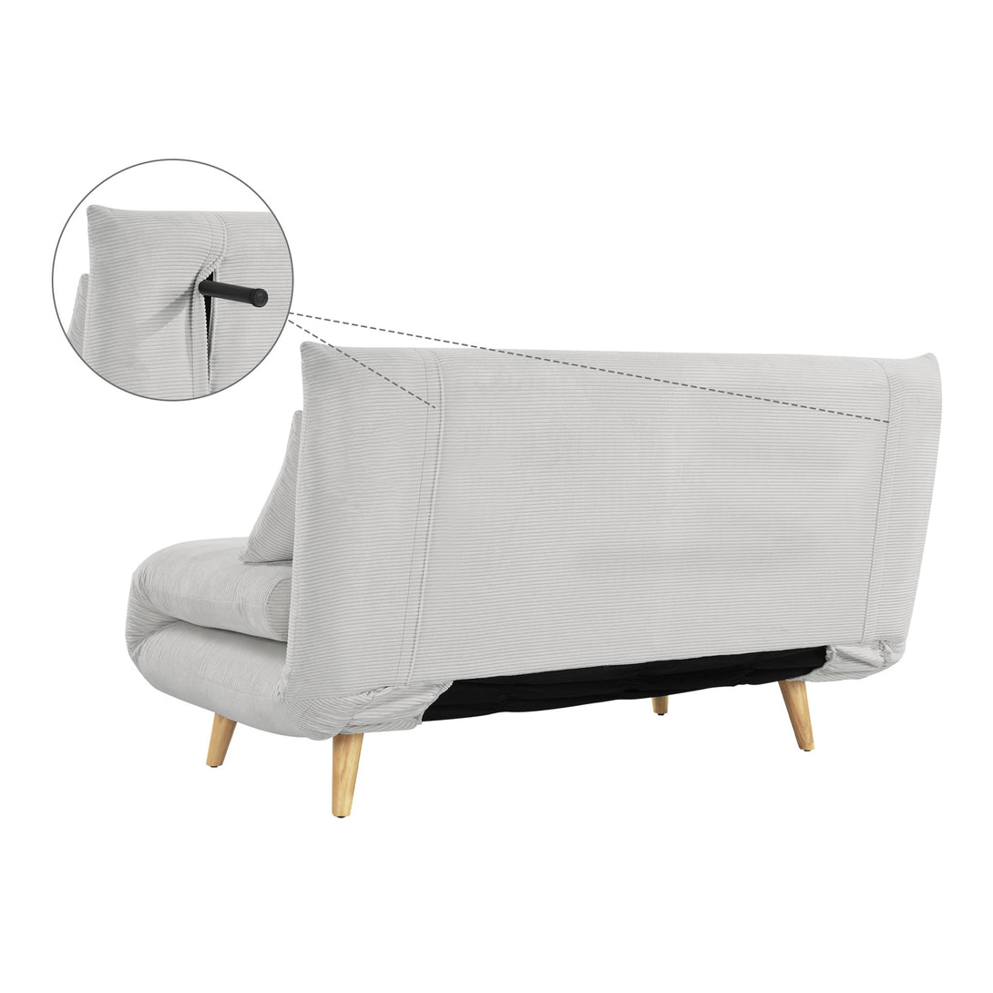Hastings 2 Seater Fold-Out Sofa Bed - Grey