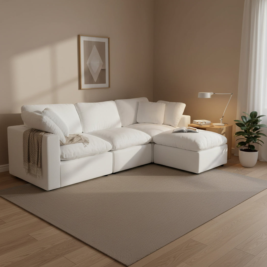 Bishopston Duck Feather Filled Modular Sofa - White