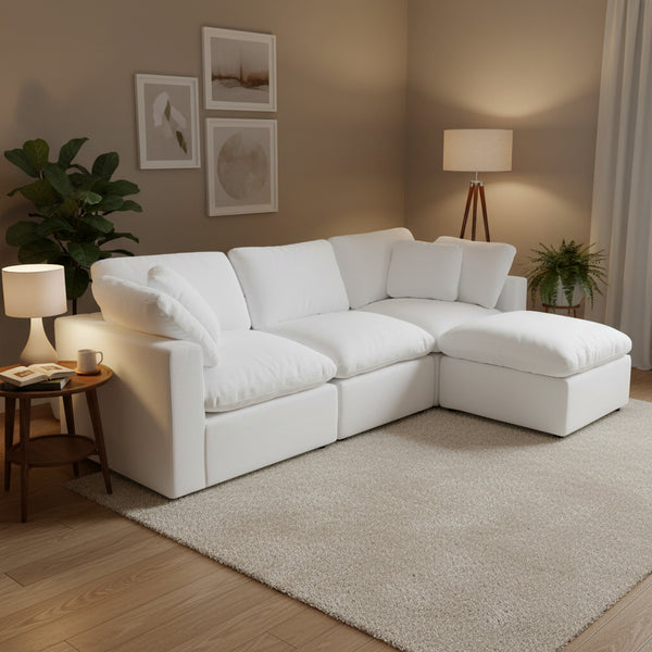 Bishopston Duck Feather Filled Modular Sofa - White