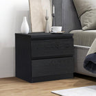 Tongass Wooden Bedside Table - Black