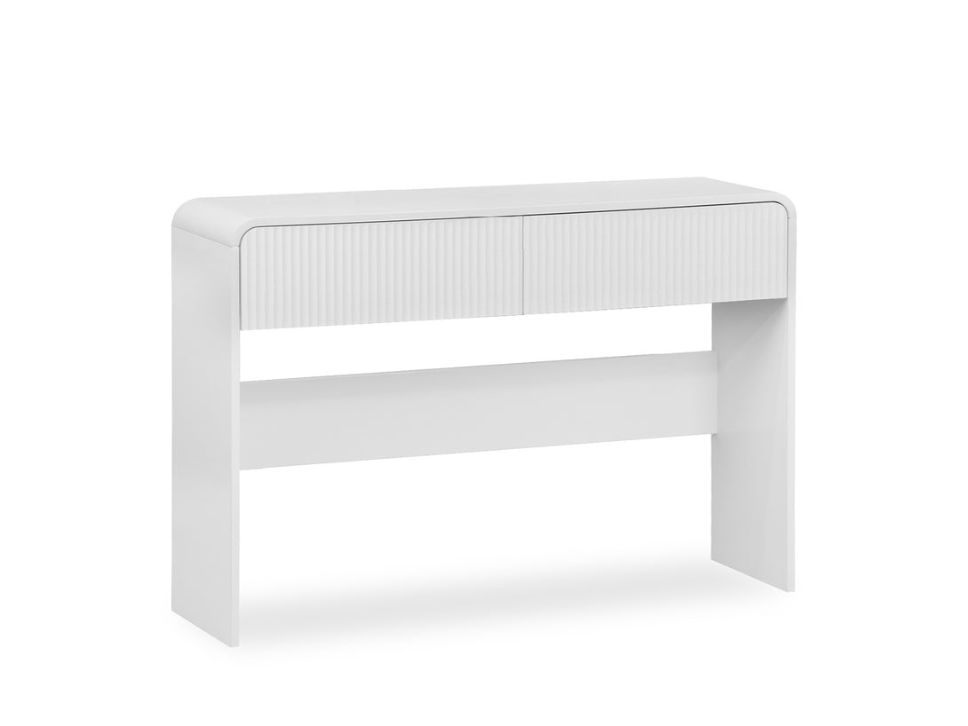 Console Table With 2 Drawers - White