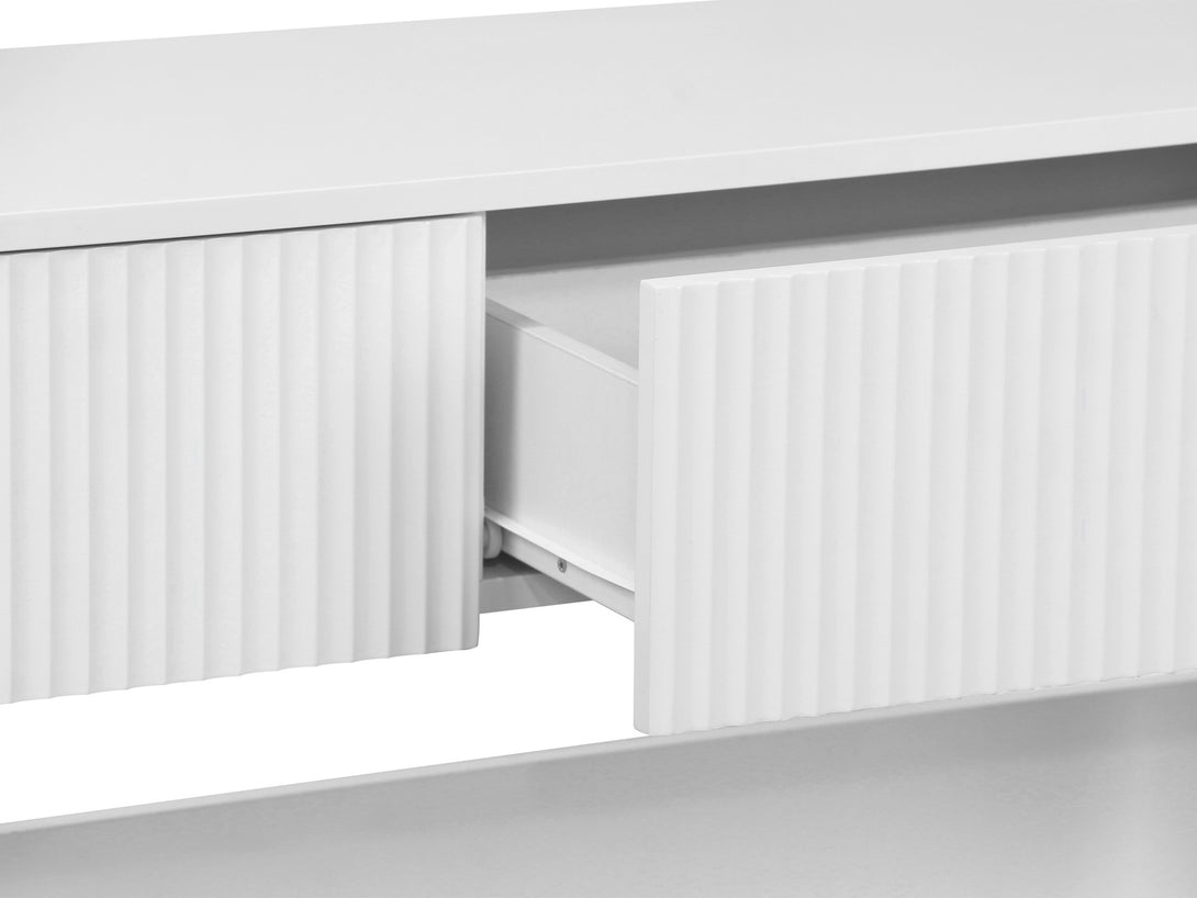 Console Table With 2 Drawers - White