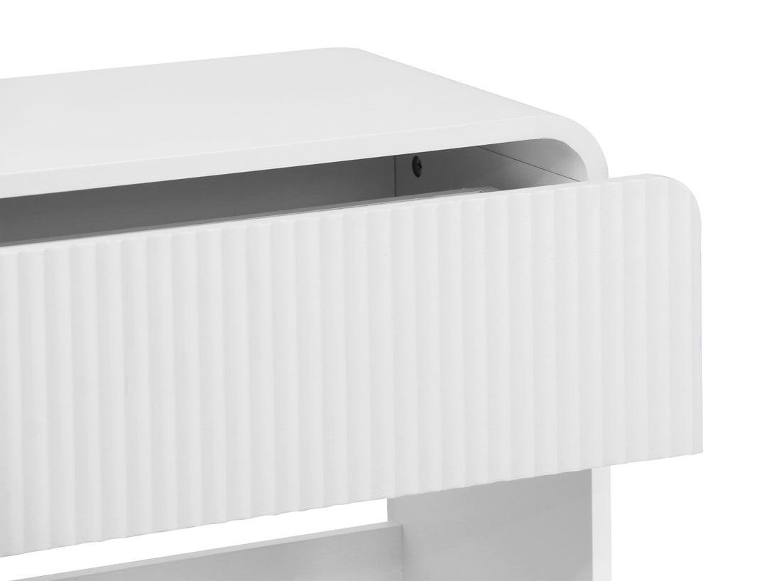 Console Table With 2 Drawers - White