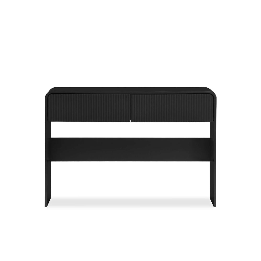 Console Table With 2 Drawers - Black