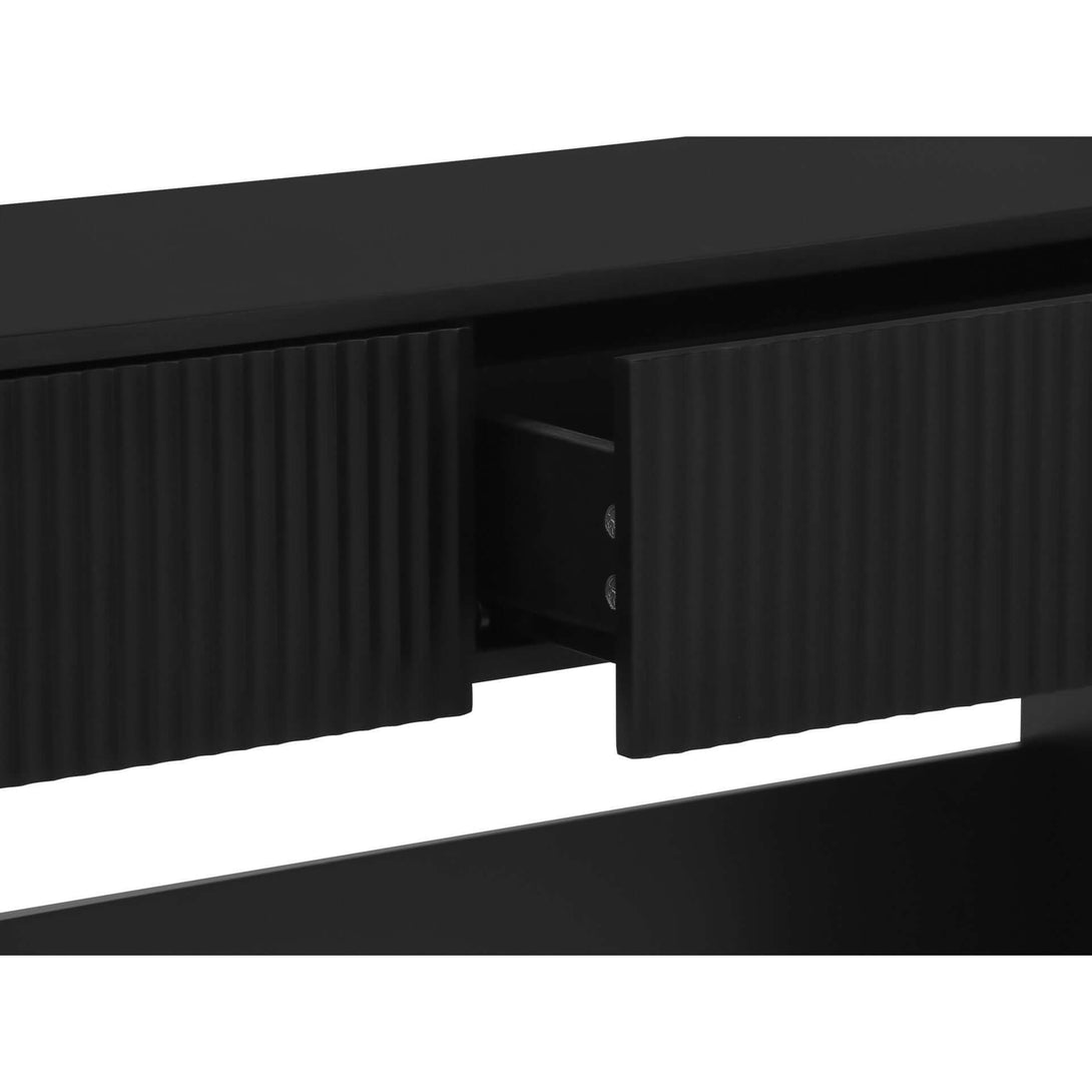 Console Table With 2 Drawers - Black