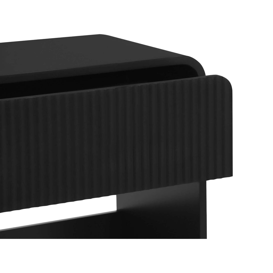 Console Table With 2 Drawers - Black