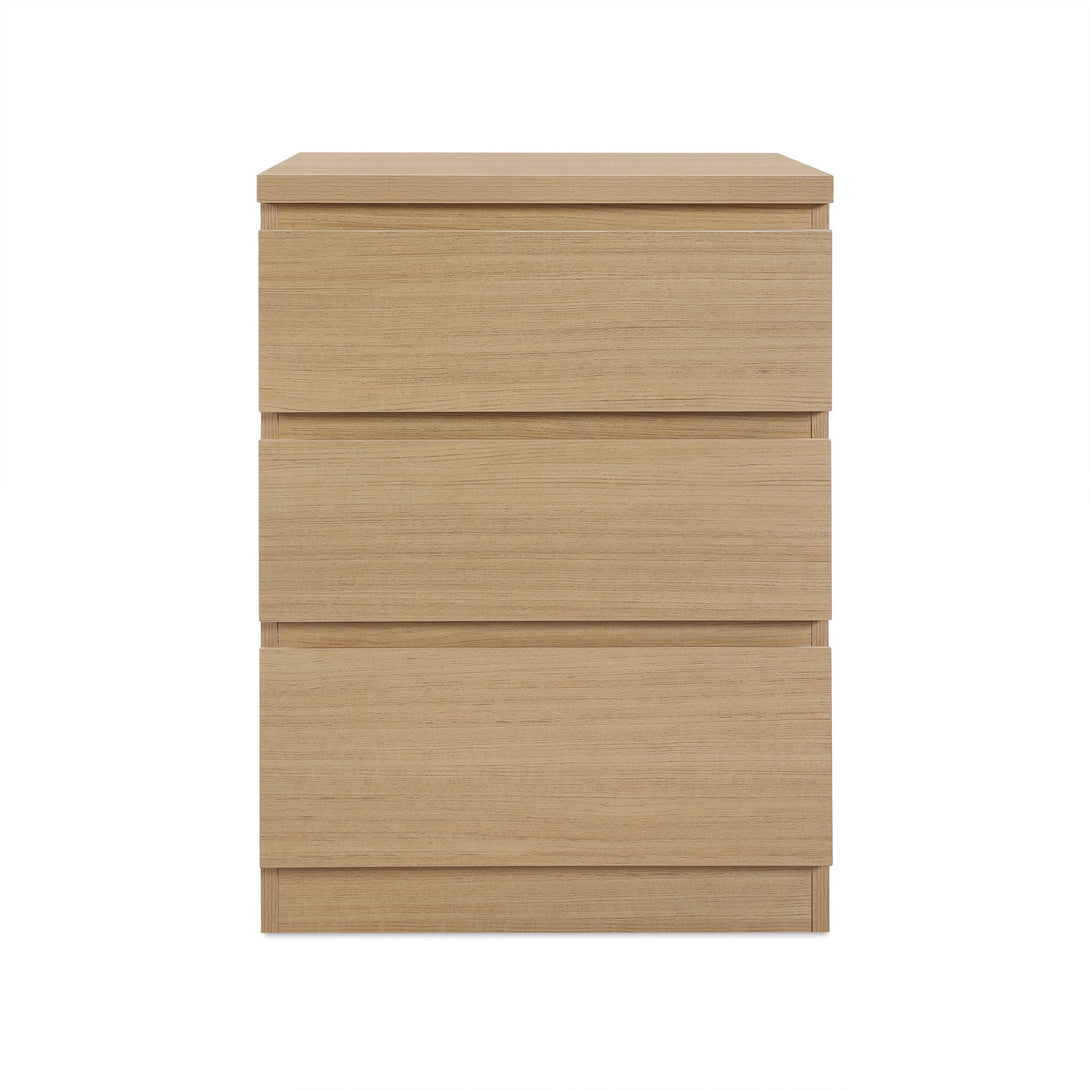 TONGASS Bedside Table with 3 Drawers - OAK