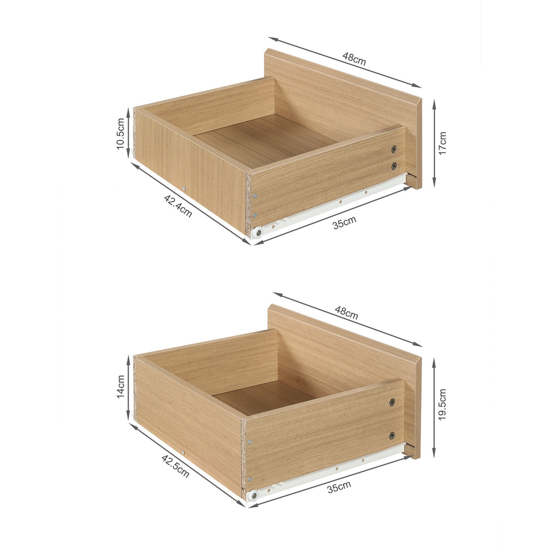 TONGASS 6 Drawer Slim Tallboy - OAK