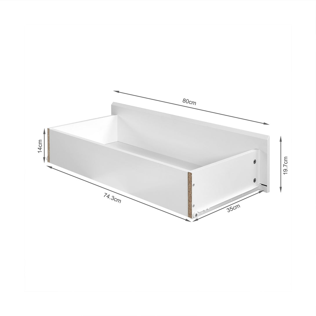 ANGELES High Gloss 4 Drawer Tallboy - WHITE