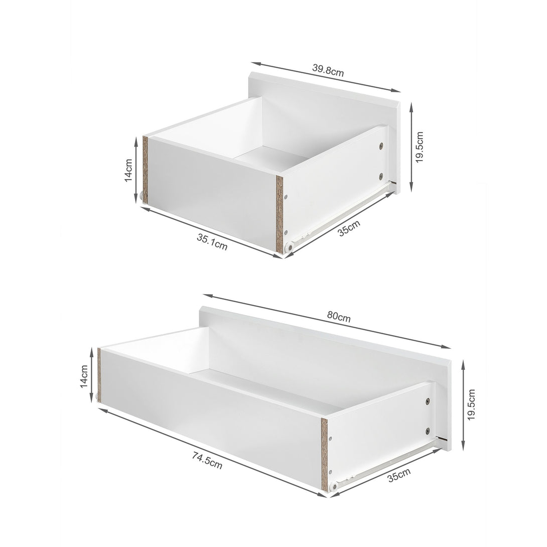 ANGELES High Gloss 6 Drawer Tallboy - WHITE