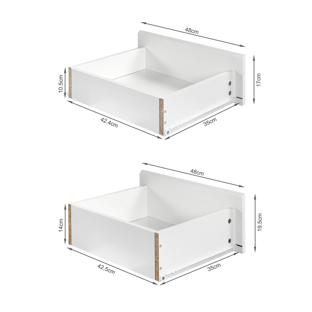ANGELES High Gloss 6 Drawer Slim Tallboy - WHITE