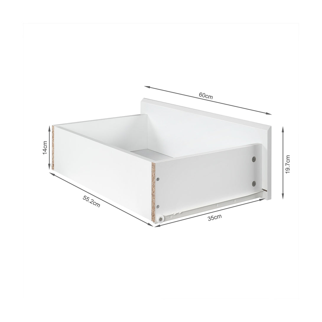 ANGELES High Gloss 6 Drawer Lowboy - WHITE