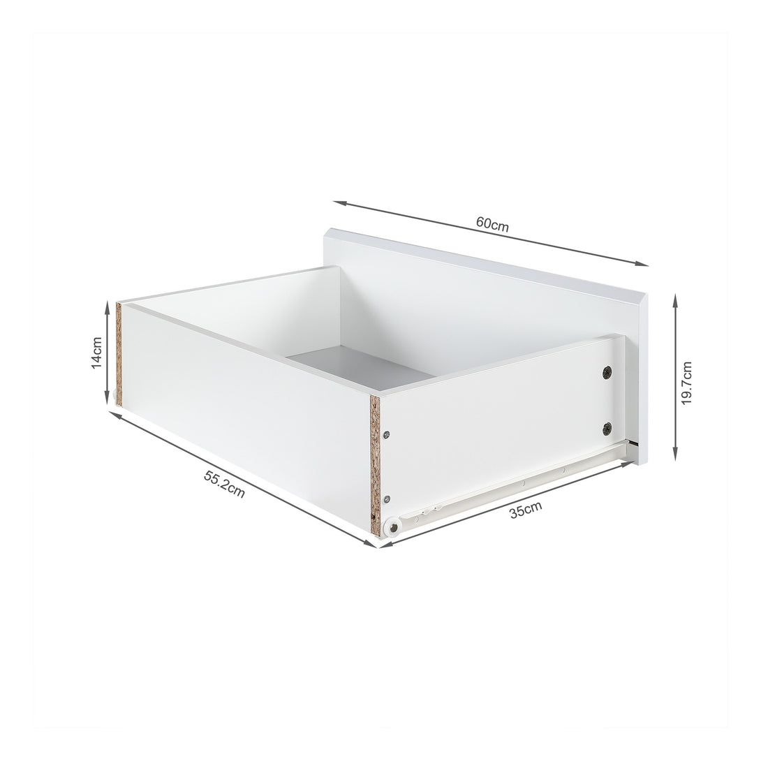 ANGELES High Gloss 8 Drawer Lowboy - WHITE